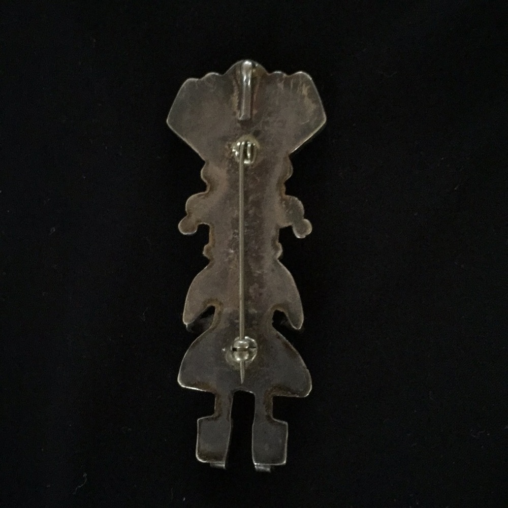 Vintage Silver/Turquoise Native American Pin - Picture 2 of 5